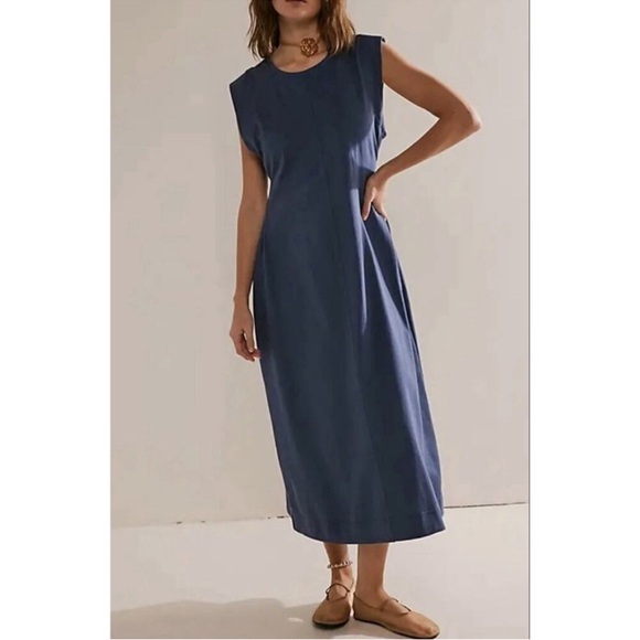 Free People Dresses & Skirts - Free People Beach Simone Midi Dress Navy Small